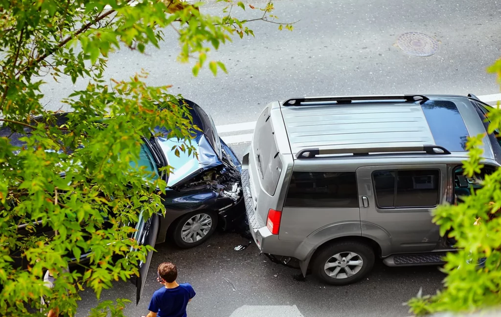 automobile accident on street